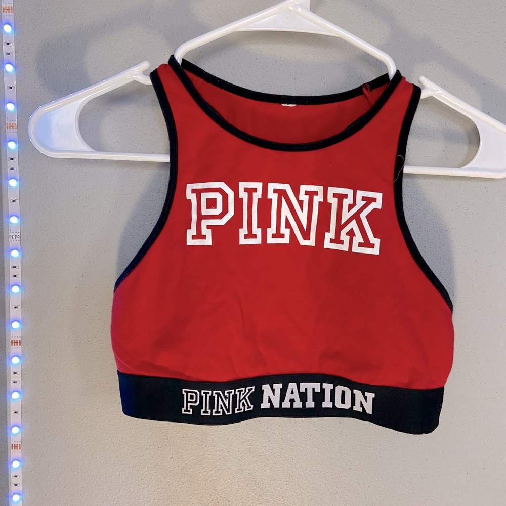 PINK Victoria’s Secret Logo Sports Bra